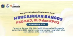 Pemprov DKI Jakarta Resmi Salurkan Bansos KAJ, KLJ, dan KPDJ Bulan Maret 2026 kepada 208.517 Penerima, Ini Rinciannya