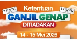 Libur Nasional Kenaikan Isa Almasih, Ketentuan Ganjil Genap 14-15 Mei 2026 Ditiadakan