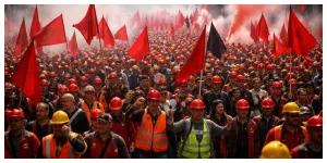 Ilustrasi May Day atau Hari Buruh (Sumber: Generative AI)
