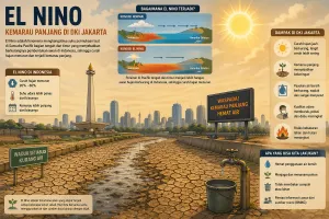 Ilustrasi. Fenomena El Nino di berbagai wilayah di Indonesia termasuk DKI Jakarta (Sumber: Generate by AI | Foto: generate by AI)