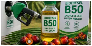 Ilustrasi. Biodiesel B50 (Sumber: Generative AI)