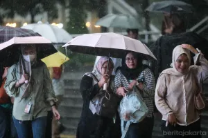 Informasi seputar prediksi cuaca dari Badan Meteorologi, Klimatologi, dan Geofisika untuk wilayah DKI Jakarta pada Jumat, 24 April 2026. (Sumber: Beritajakarta.id | Foto: Beritajakarta.id)