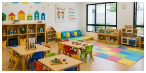 Ilustrasi. Daycare (Sumber: Generative AI)