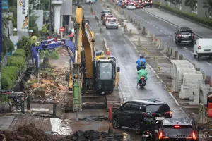 Dinas Bina Marga DKI Jakarta terus mempercepat penataan Jalan HR Rasuna Said, Kuningan, Jakarta Selatan. (Sumber: beritajakarta.id | Foto: beritajakarta.id)
