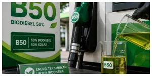 Ilustrasi. Biodiesel B50 (Sumber: Generative AI)