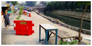Penanganan Jalan Ambles di Pulogadung jadi Prioritas Pemprov DKI Jakarta. (Sumber: beritajakarta.id)