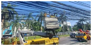 Kabel Udara di Jalan Cideng Barat dan Timur Mulai Ditata (Sumber: beritajakarta.id)
