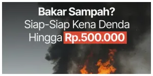 Bakar Sampah di Jakarta Kena Denda Rp500 Ribu (Sumber: Instagram @dinaslhdki)