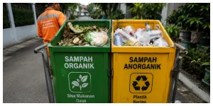 Ilustrasi. Gerobak Sampah Wajib Dipilah untuk Organik dan Anorganik (Sumber: Generative AI)