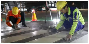 Gubernur DKI Jakarta Pramono Anung Minta Zebra Cross Sementara Dibuat di Lokasi JPO Tendean (Sumber: beritajakarta.id)