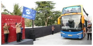 Bus Transjakarta Open Top Tour rute Jakarta Batavia (Sumber: beritajakarta.id)