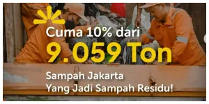 Hanya sekitar 10% dari 9.059 ton sampah harian Jakarta yang benar-benar menjadi sampah residu (Sumber: Instagram @dkijakarta)