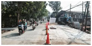 Perbaikan Konstruksi Saluran di Jalan Lenteng Agung (Sumber: beritajakarta.id)