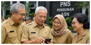 Ilustrasi. Pensiunan ASN (Sumber: Generative AI)