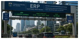 Ilustrasi. Sistem Jalan Berbayar Elektronik atau Electronic Road Pricing (ERP) (Sumber: Generative AI)