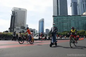 Pemerintah Provinsi DKI Jakarta meniadakan pelaksanaan CFD di kawasan Jalan Jenderal Sudirman–MH Thamrin, Jakarta Pusat, serta Jalan HR Rasuna Said, Jakarta Selatan pada Minggu, 14 Juni 2026. (Sumber: beritajakarta.id | Foto: beritajakarta.id)