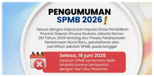 Pendaftaran SPMB 2026 Hari Ini Ditiadakan (Sumber: Instagram @officialpmbdki)