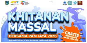 Khitan Massal GRATIS Bersama PAM JAYA 2026 (Sumber: Instagram @pamjaya_dki)