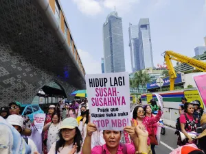 Ilustrasi. Aksi demo Aliansi Perempuan Indonesia pada Kamis, 18 Juni 2026. (Sumber: x@_pandangsudut | Foto: x@_pandangsudut)