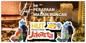 Malam Puncak HUT ke 499 Kota Jakarta di Bundaran HI (Sumber: Instagram @dkijakarta)