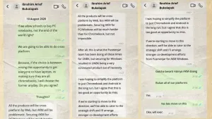 Bukti Chat WA Nadiem Makarim dengan Ibam. (Sumber: Instagram.com/@nadiemmakarim)