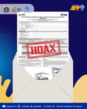 Dinas Pendidikan (Disdik) Provinsi DKI Jakarta mengimbau masyarakat untuk meningkatkan kewaspadaan terhadap modus  penipuan terkait perjanjian kerja sama maupun pengadaan barang dan jasa. (Sumber: Instagram @disdikdki | Foto: Instagram @disdikdki)