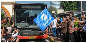 Transjabodetabek Rute Blok M-Bandara Soetta Mulai Beroperasi (Sumber: beritajakarta.id)