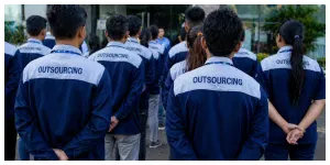 Ilustrasi. Pekerja Outsourcing (Sumber: Generative AI)