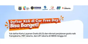 Pendaftaran Kartu Layanan Gratis (KLG) di CFD (Sumber: Instagram @dishubdkijakarta)