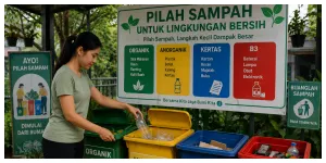 Ilustrasi. Pilah Sampah (Sumber: Generative AI)