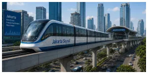 Ilustrasi. Jakarta Skyrail (Sumber: Generative AI)