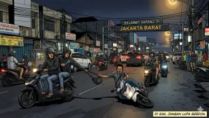 Ilustrasi Jakarta Darurat Begal (Sumber: Gemini AI)