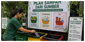 Ilustrasi. Gerakan Pilah Sampah dari Sumber (Sumber: Generative AI)
