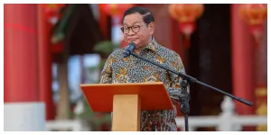 Gubernur DKI Jakarta, Pramono Anung saat meresmikan Kelenteng Tian Fu Gong di PIK. (Sumber: beritajakarta.id)