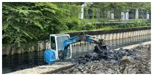 Pengerukan Saluran Penghubung (Phb) Waduk Cincin (Sumber: beritajakarta.id)