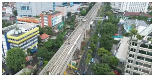 Rencana pembangunan LRT Jakarta rute Velodrome-Manggarai hingga Dukuh Atas. (Sumber: beritajakarta.id)
