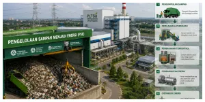 Ilustrasi. Pengelolaan Sampah Menjadi Energi (PSE) (Sumber: Generative AI)