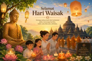 Ilustrasi. Peringatan Hari Waisak (Sumber: Generate by AI | Foto: Generate by AI)