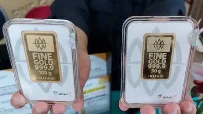Ilustrasi. Harga emas terus mengalami lonjakan signifikan di tahun 2025, dengan harga per gram emas Antam mencapai Rp 1.777.000 pada 9 April 2025