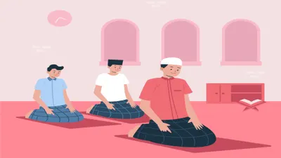 Ilustrasi niat salat Idul Adha beserta tata caranya. 