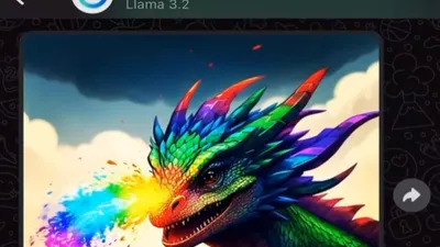 Membuat gambar di Meta AI WhatsApp.