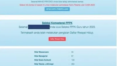 Ilustrasi cara cek hasil kelulusan PPPK tahun 2024.