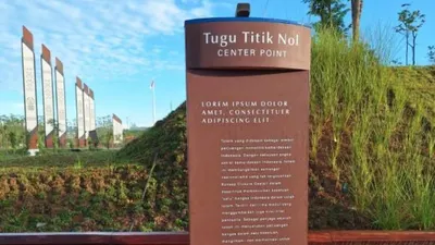 Jagat media sosial diramaikan oleh beredarnya potret Tugu Titik Nol Ibu Kota Nusantara (IKN) yang menampilkan tulisan &quot;Lorem Ipsum Dolor Amet&quot;