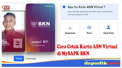 Gampang Banget! Begini Cara Cetak Kartu Virtual ASN di MySAPK BKN