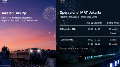 Tarif Rp1 dan layanan tambahan MRT Jakarta di malam Tahun Baru 2025 siap mendukung mobilitas warga dengan nyaman dan efisien.