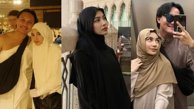 Rizky Febian mengunggah potret cantik Mahalini yang terlihat cantik dengan menggunakan hijab.