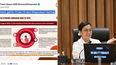 Heboh! Rumor THR, Gaji ke-13 dan 14 PNS Tak Cair karena Efisiensi, Begini Kata Menkeu Sri Mulyani...