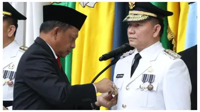 Mendagri Muhammad Tito Karnavian dan Pj Gubernur Sumsel Elen Setiadi 