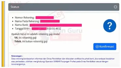Cara Validasi Rekening di Info GTK Bagi Guru ASN dan Honorer
