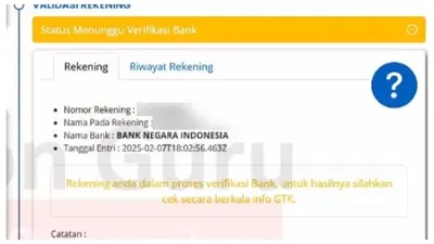 Kenapa Status Verifikasi Rekening Masih Kuning di Info GTK? Ini Langkah yang Bisa Dilakukan Agar TPG Bisa Dicairkan